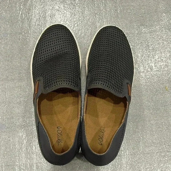 [W9.5]NWOT Olukai Pehuea Slip on Gray Sneakers  /Shoes Women - Picture 3 of 11